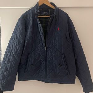 LIKE NEW men’s polo Ralph Lauren quilted jacket size medium navy blue